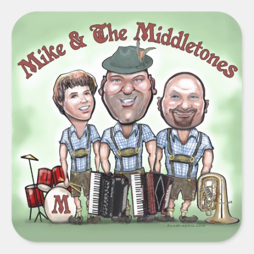 Mike  The Middletones at Fest Square Sticker