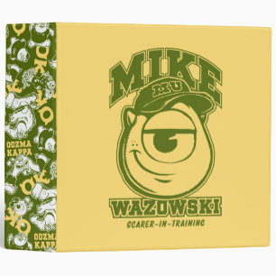 Mike Wazowski - Scarer in Training 3 Ring Binder
