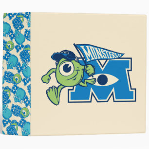 Mike with Monsters U Flag Binder