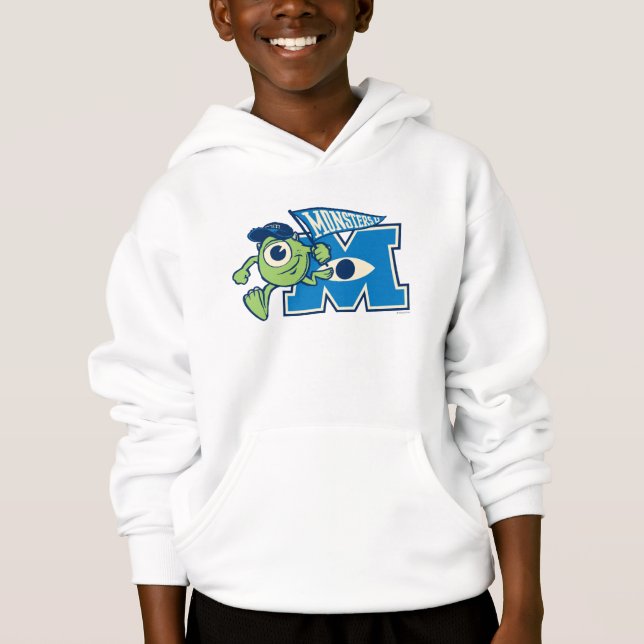 Mike with Monsters U Flag Hoodie (Front)