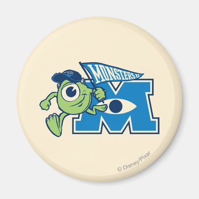 Mike with Monsters U Flag Magnet (Front)