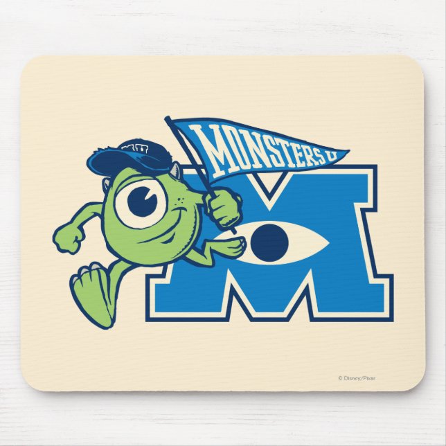 Mike with Monsters U Flag Mouse Pad (Front)