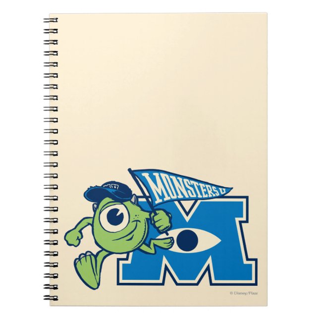 Mike with Monsters U Flag Notebook (Front)