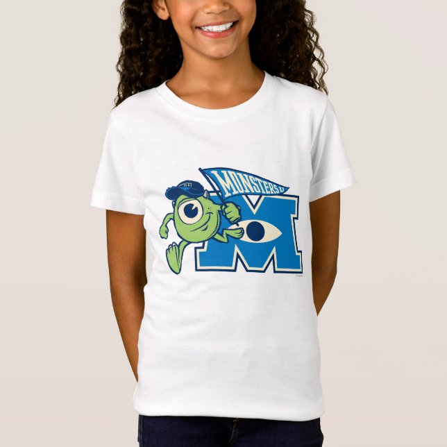 Mike with Monsters U Flag T-Shirt (Front)