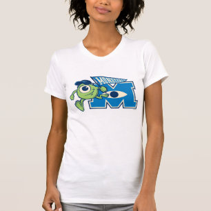 Mike with Monsters U Flag T-Shirt