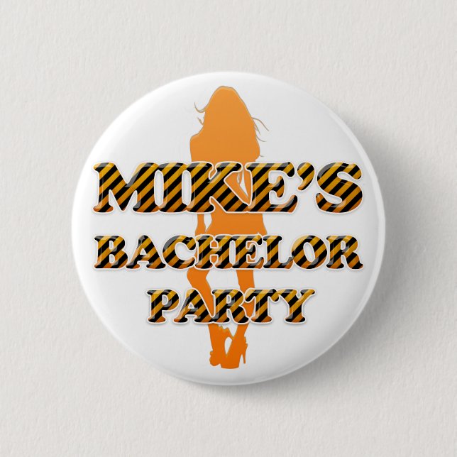Mike's Bachelor Party Button (Front)