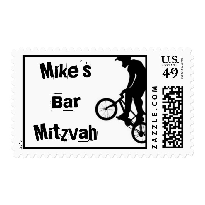 Mike's Bar Mitzvah Biker Stamps