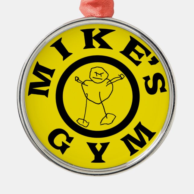 Mikes Gym Metal Ornament (Front)
