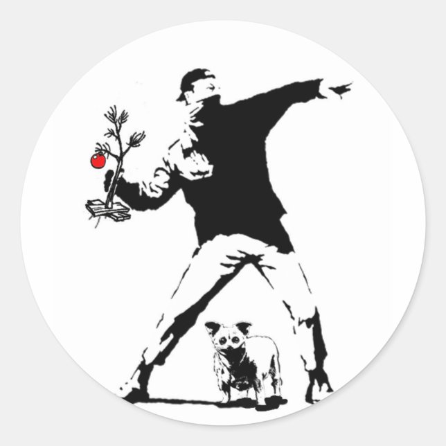 Mikey Xmas Classic Round Sticker (Front)