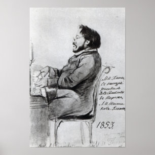 Mikhail Glinka, 1853 Poster