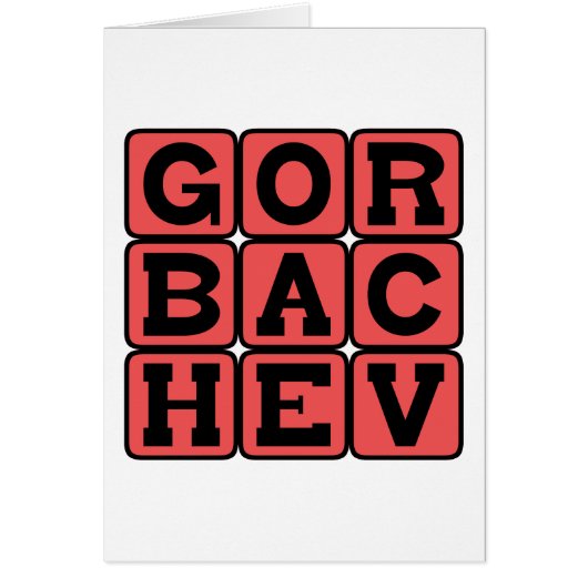 Mikhail Gorbachev, Russian Leader Cards (Front)