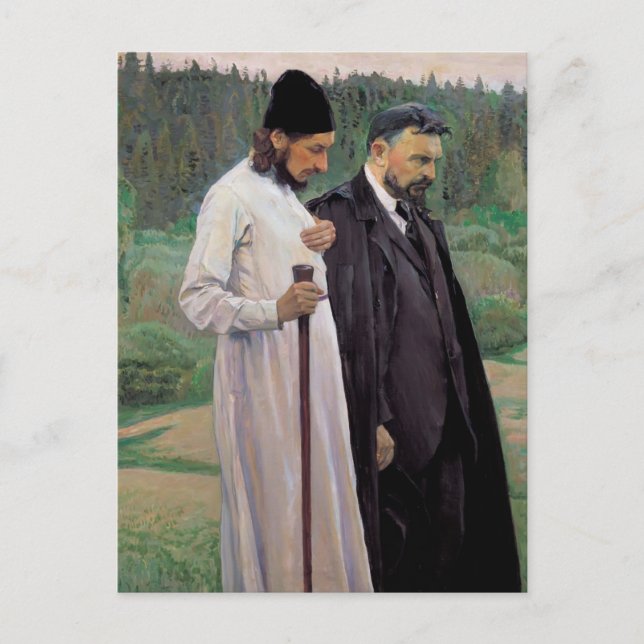 Mikhail Nesterov- The Philosophers Postcard (Front)