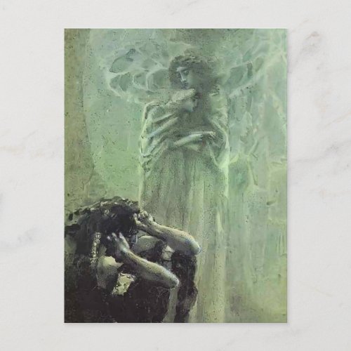 Mikhail Vrubel_ Demon and Angel with Tamaras Soul Postcard