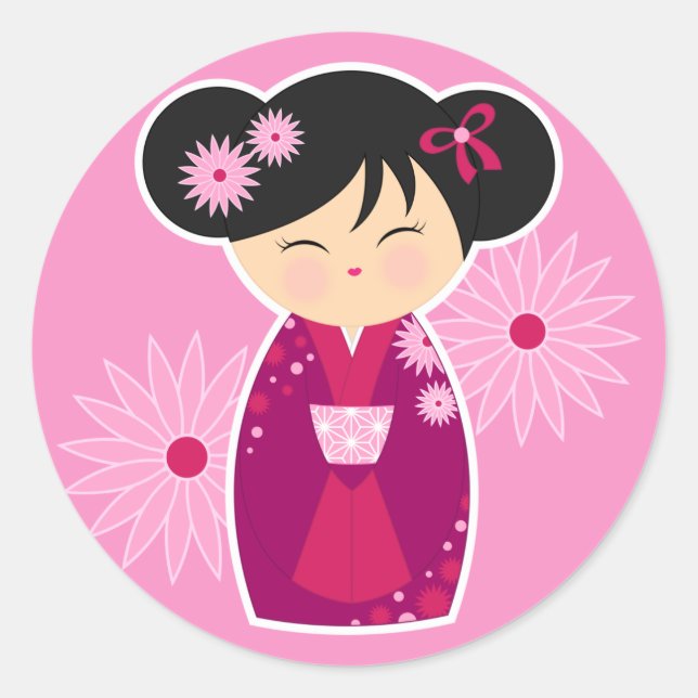 Miki Classic Round Sticker (Front)