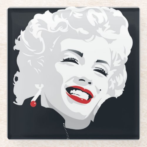Miki Marilyn Glass Coaster