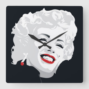 Miki Marilyn Square Wall Clock