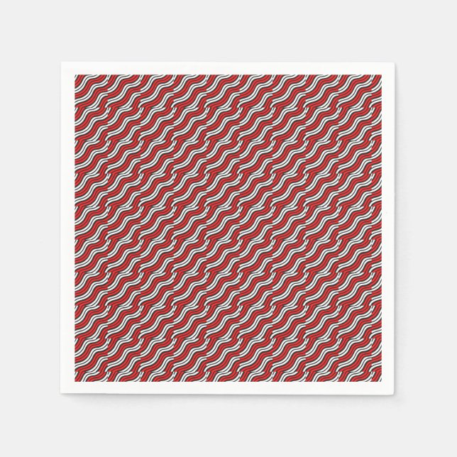 Mikitez redwhite candycane Christmaspattern Napkins (Front)