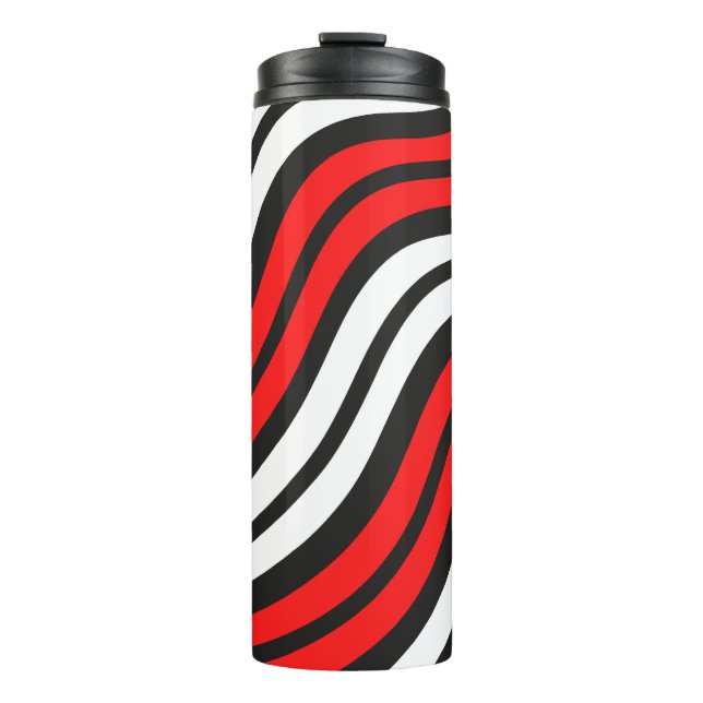 Mikitez redwhite candycane Christmaspattern Thermal Tumbler (Front)