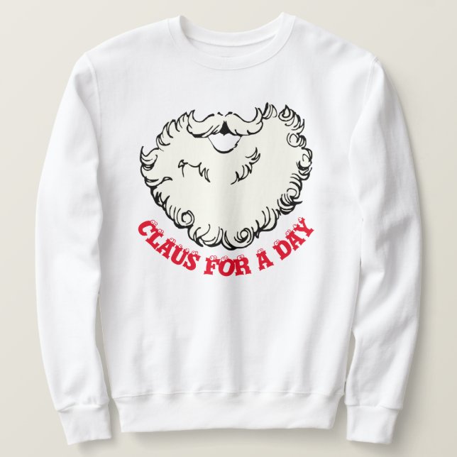 Mikitez santaclaus beard vintage gingerbread  sweatshirt (Design Front)