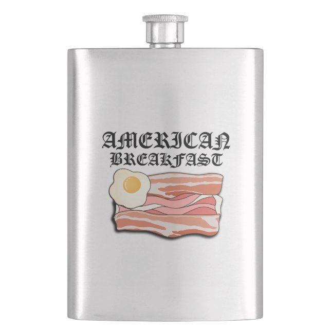 Mikitiez american breakfast bacon egg july picnic flask (Front)