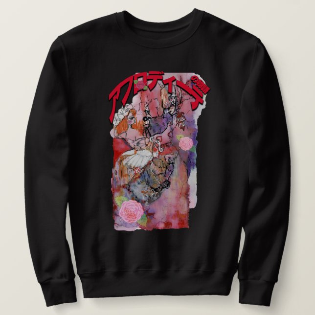 Mikitiez anime manga venus valentine cupid rose sweatshirt (Design Front)