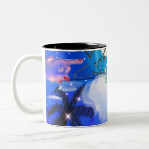 Mikitiez aquarius galaxy summer glow Two_Tone coffee mug