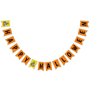 Mikitiez black cat spooky halloween vibes ghouls bunting flags