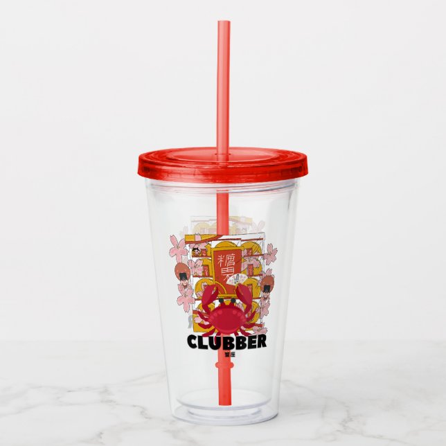 Mikitiez cancer plambeach mermaid picnic disco  acrylic tumbler (Front)