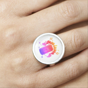 Mikitiez capricorn devil rockstar saturn ring