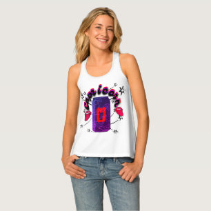 Mikitiez capricorn devil rockstar saturn tank top