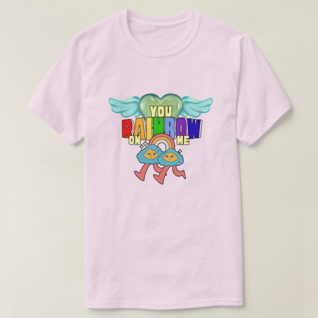 Mikitiez cupid cute rainbow twin friends  T-Shirt (Design Front)