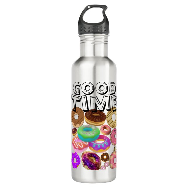 Mikitiez donut picnic america pridemonth olympics stainless steel water bottle (Front)
