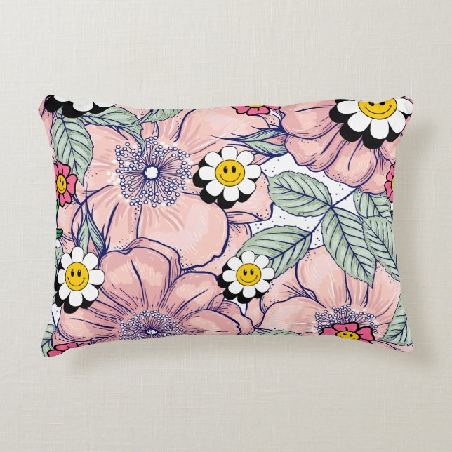 Mikitiez earthday nature selflove rose flower  accent pillow (Front)