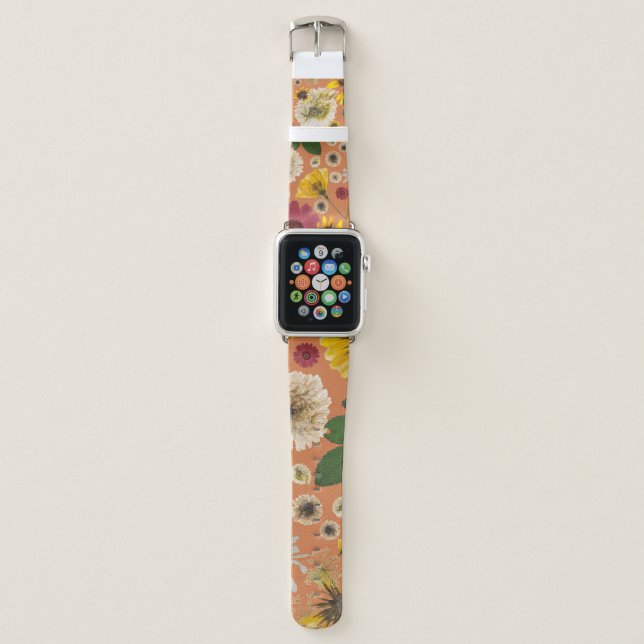 Mikitiez earthday nature selflove rose flower  apple watch band (Front)