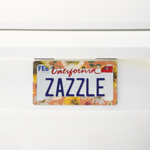 Mikitiez earthday nature selflove rose flower  license plate frame