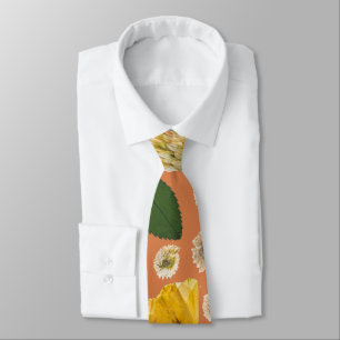 Mikitiez earthday nature selflove rose flower neck tie