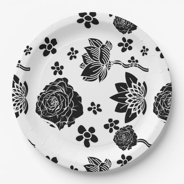 Mikitiez earthday nature selflove rose flower paper plates (Front)