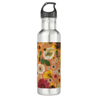 Mikitiez earthday nature selflove rose flower stainless steel water bottle