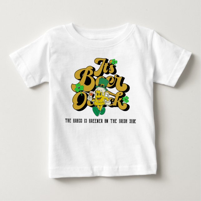Mikitiez green lucky Saint Patrick's Day irishbeer Baby T-Shirt (Front)