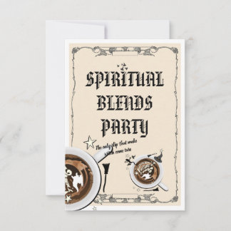 Mikitiez halloween espresso witch coffeeshop invitation