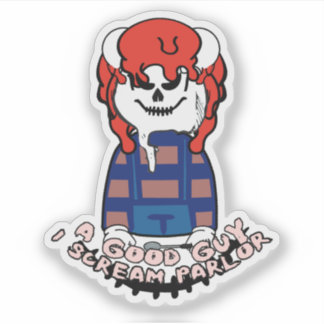 Mikitiez halloween movie night scarly classic  sticker