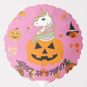 Mikitiez halloween unicorn spooky october fall  balloon