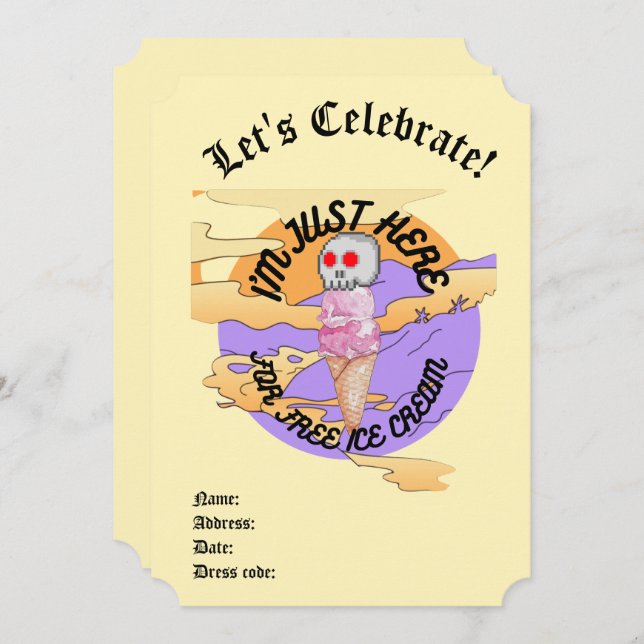 Mikitiez icecream party favourtie Specialty Mug Invitation (Front/Back)