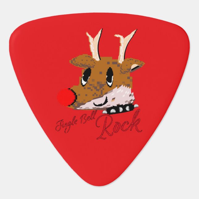 Mikitiez jinglebellrock punk gothmas reindeer guitar pick (Front)