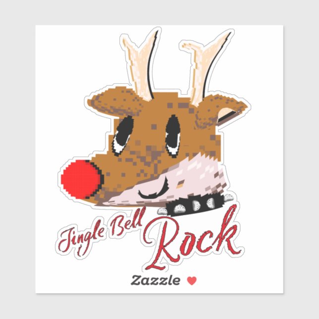 Mikitiez jinglebellrock punk gothmas reindeer sticker (Sheet)