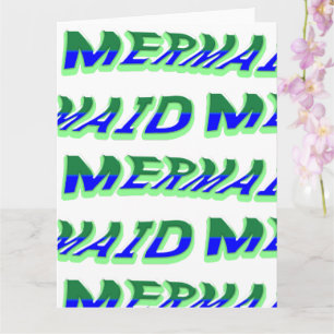 Mikitiez ocean mermaid venus sea blue card