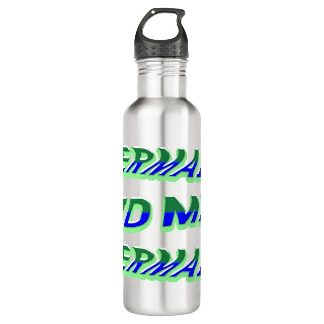 Mikitiez ocean mermaid venus sea blue stainless steel water bottle (Front)