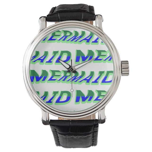 Mikitiez ocean mermaid venus sea blue  watch (Front)