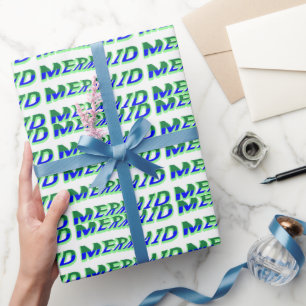 Mikitiez ocean mermaid venus sea blue wrapping paper