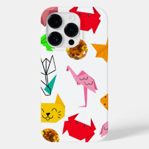 Mikitiez origami cancer summer jewel animal cat Case-Mate iPhone 14 pro case
